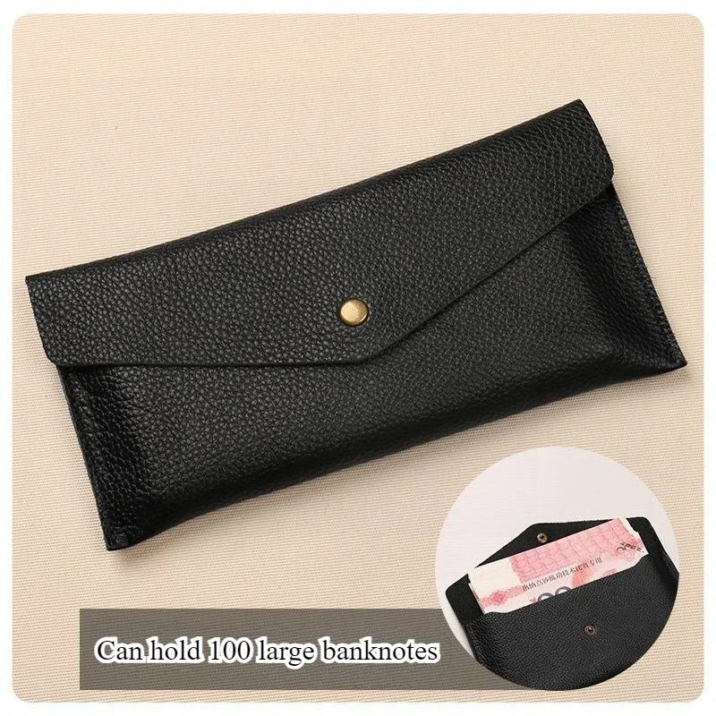 Portable Women's Long Wallet with Hand Strap, Phone Organizer & Multi-Card Holder, Solid Color Fashion Bag for Daily Travel
