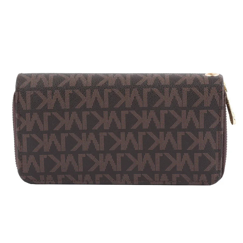 Long Wallets for Women & Men, Korean Style 2025 New Wholesale Zipper Clutches, Printed Multi-Card Slots Large Capacity Wristlet