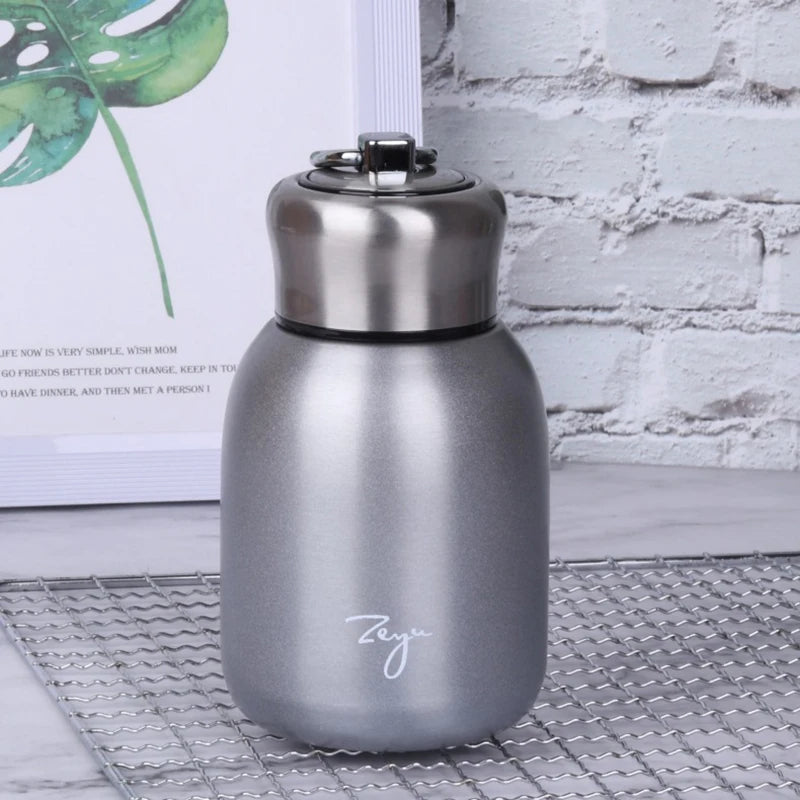 300ml Mini Coffee Thermos Portable Travel Water Bottle Insulated Thermal Bottle Hot Cold Drink Coffee Cup