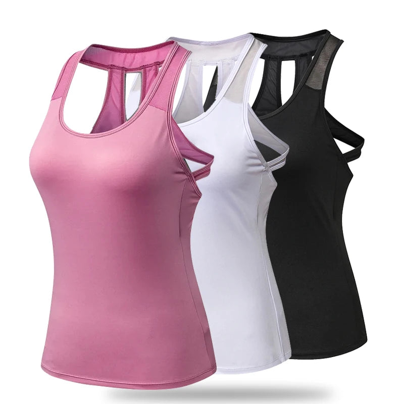 Women Yoga Vest Sexy Back Hollow Gym Sleeveless Shirt Fitness Sport Tops Quick Dry Breathable Pilate Running Singlet Custom Logo