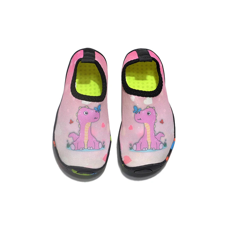 New Kids Summer Cartoon Beach Barefoot Quick-drying Water Shoes Girls Soft-soled Swim Shoes Boys Vacation Beach Shoes 22-32#