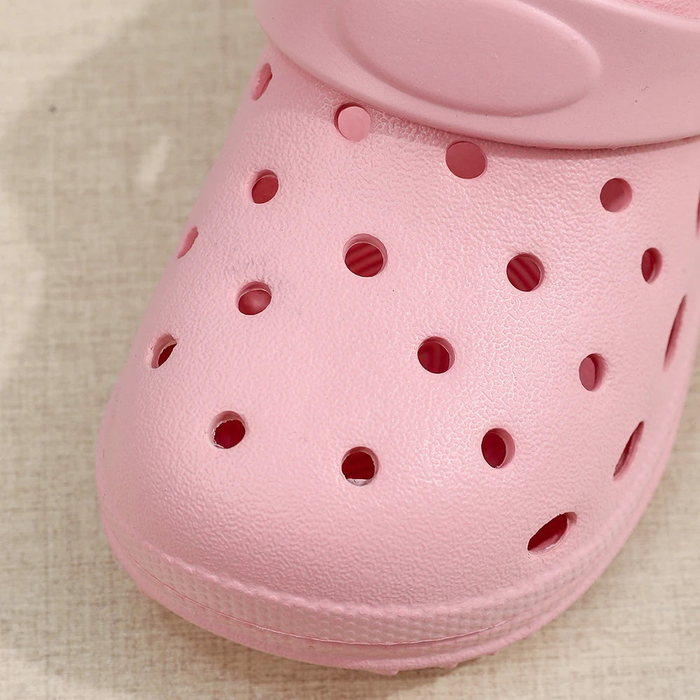 Kids Sandals Hole Shoes Children's Garden Shoes Slippers Soft Non-Slips Simple DIY Design Hole Baby Shoes Sandy Beach Boys Girls