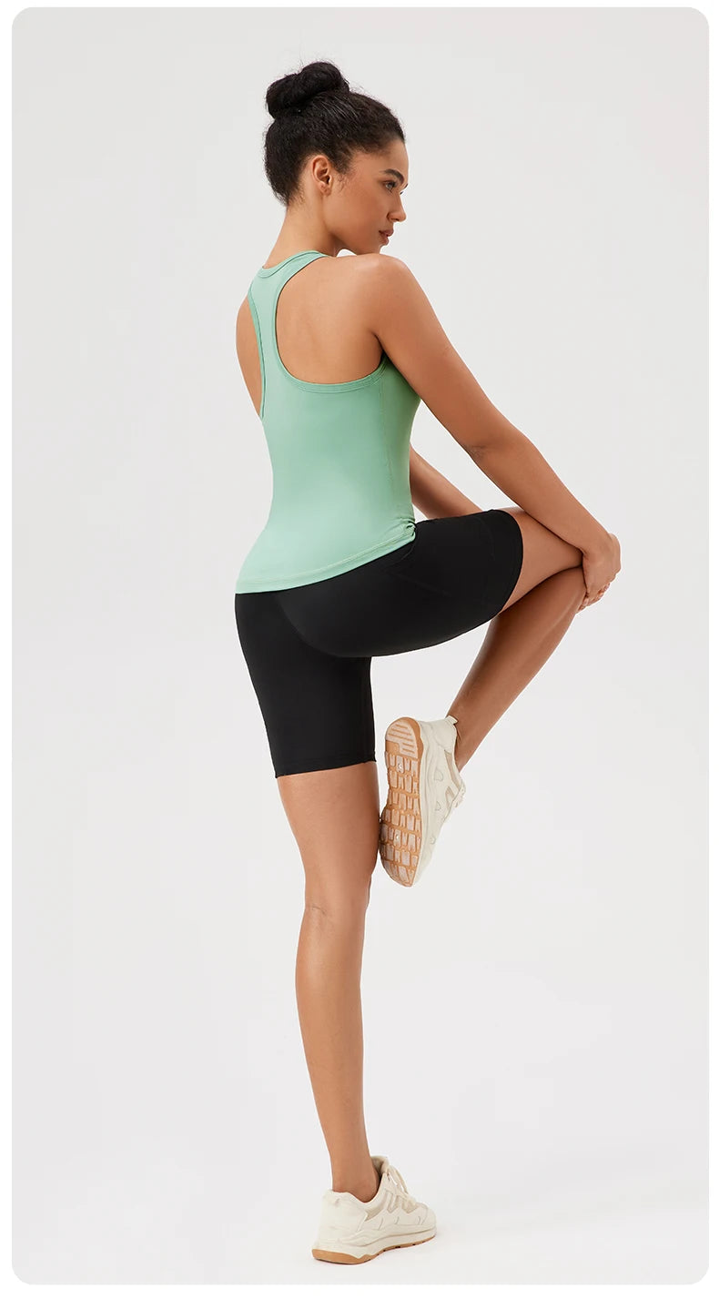 Yoga Vest Women Gym Sleeveless Sport Shirt Fitness Training Sportswear Vest  Outdoor Running Sport Tank Tops