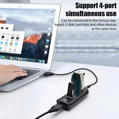 4 Port USB Hub Portable USB 2.0 Hubs Splitter  Expander High Speed Transfer OTG Adapter for Macbook Laptop Computer Accessories