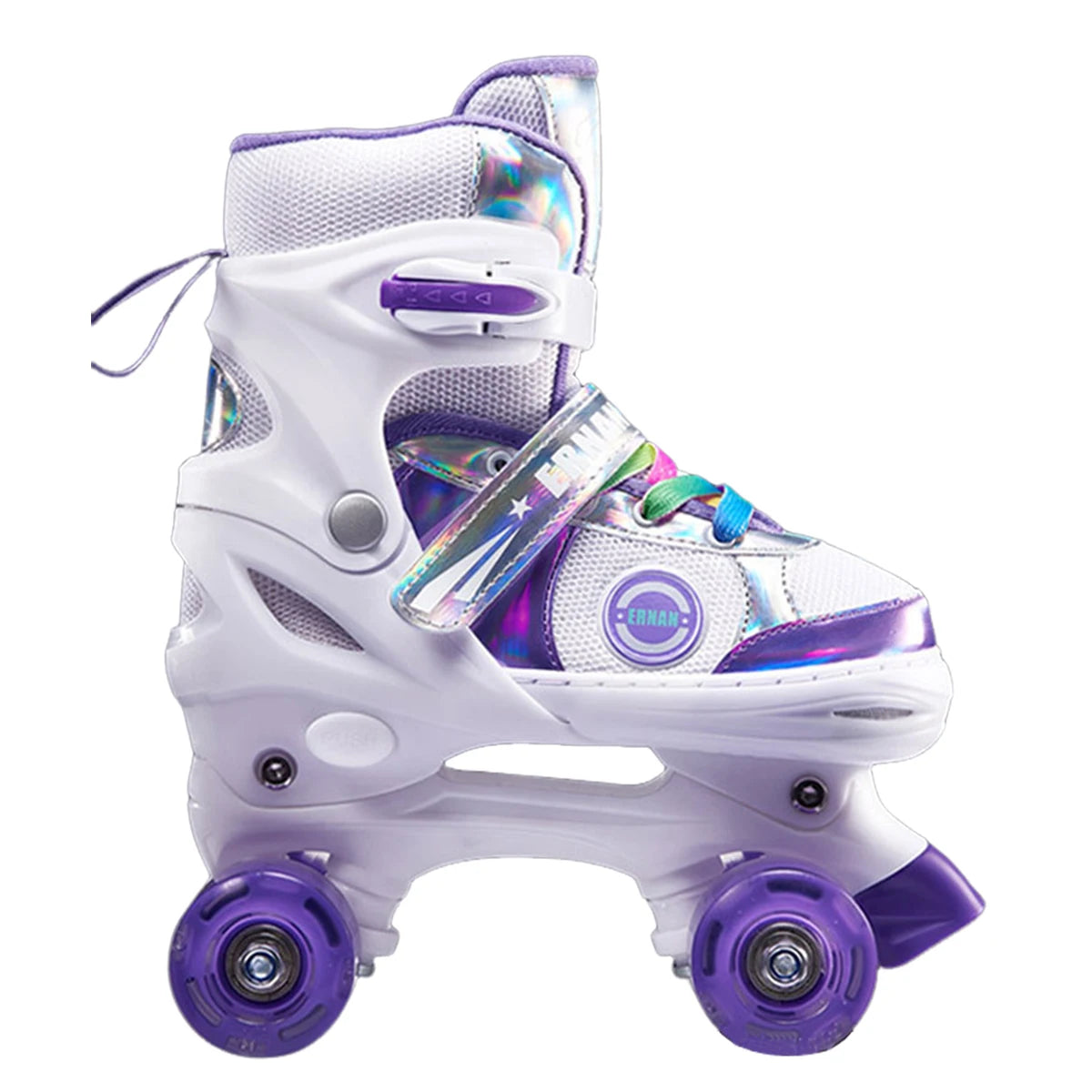 Boys Girls Kids Skates Children Roller Skates Skating Shoes Sliding Adjustable Quad Sneakers PU Flashing 4 Wheels Roller Skates