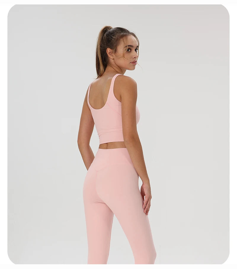 Women Yoga Vest Workout Pilates Activewear Tops Running Gym Pretty Workout Clothes Sports Bras Active Wear Female Camisole Bra