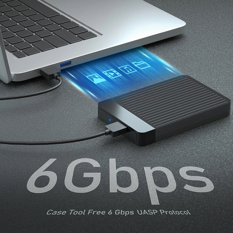 NEW HDD Case External Enclosure for 2.5" SATA SSD HDD Hard Disk Drive SATA to USB 3.0 Case HD Micro to USB Cable For PC Notebook