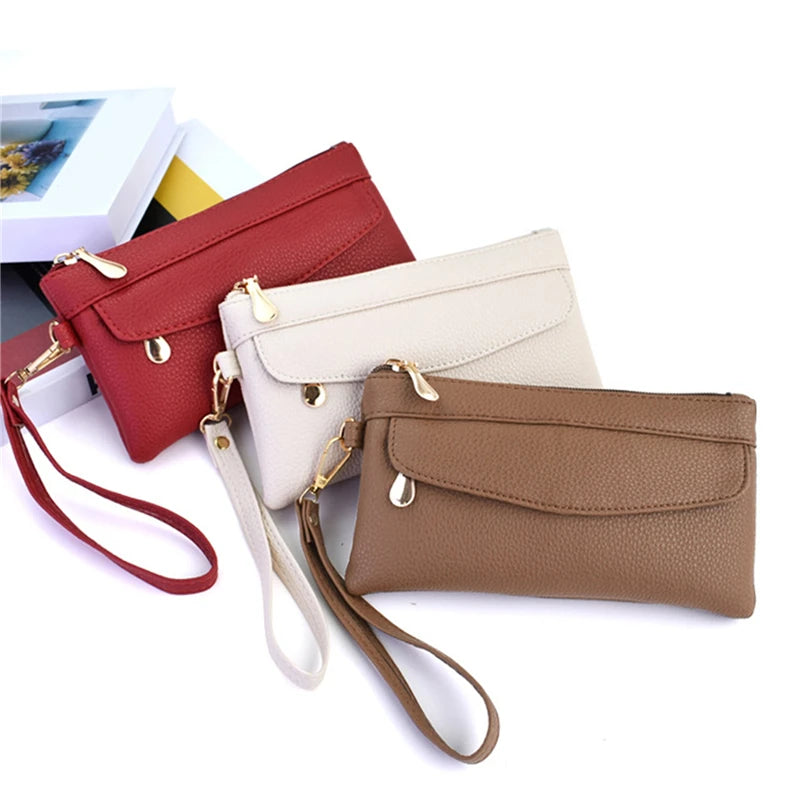 2024 Fashion Women Wallets Brand Leather Purse Long Design Pouch Handbag Coin Purse Card Holders Clutch Purse Money Clip Wallet