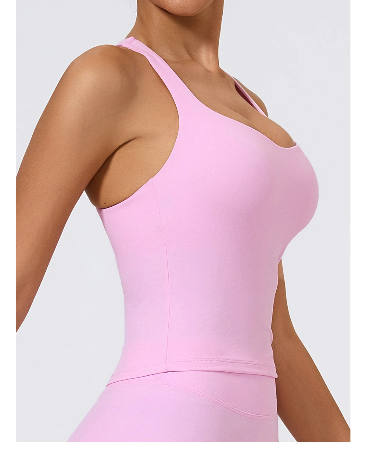 Hearuisavy Woman's Push Up Sports Vest I-Back Strap Design Gym Sportswear Breathable Quick Dry Fitness Top Running Yoga Tank Top