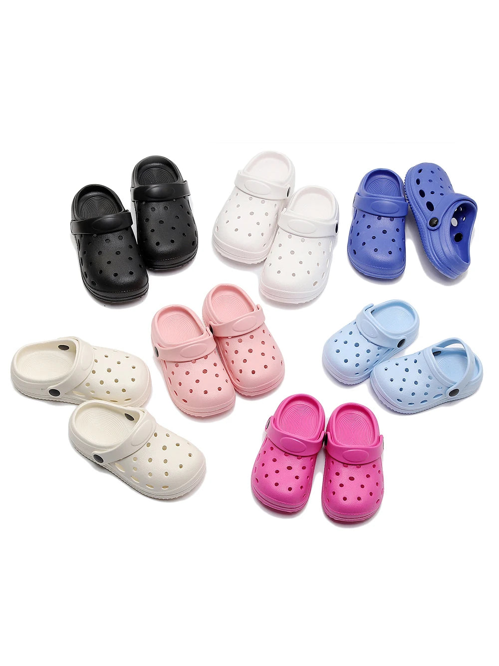 Kids Sandals Hole Shoes Children's Garden Shoes Slippers Soft Non-Slips Simple DIY Design Hole Baby Shoes Sandy Beach Boys Girls