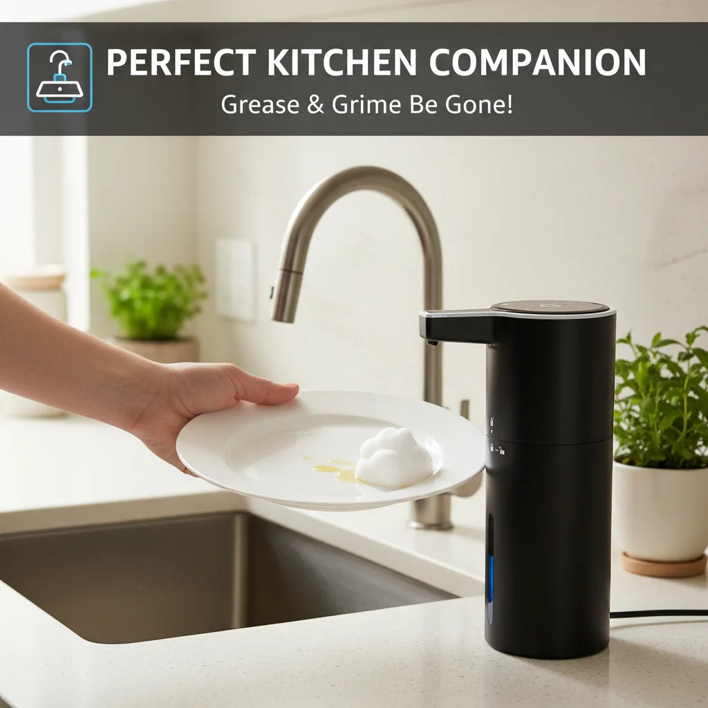 Kitchen Automatic Sensor Dish Soap Dispenser, Electric Liquid Dispenser, Household Touchless Hand Sanitizer Dispenser, Automatic