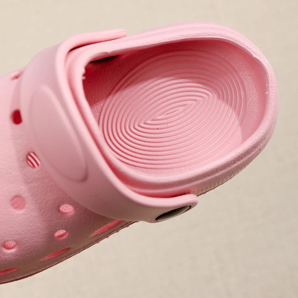 Kids Sandals Hole Shoes Children's Garden Shoes Slippers Soft Non-Slips Simple DIY Design Hole Baby Shoes Sandy Beach Boys Girls