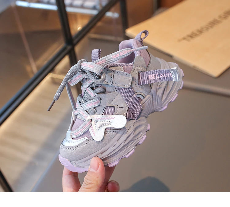 Boys Casual Shoes Girls Sneakers Anti-skid Lace-up Classic 26-37 New Trend Hot Toddlers Little Kids Fashion Sports Running Shoes