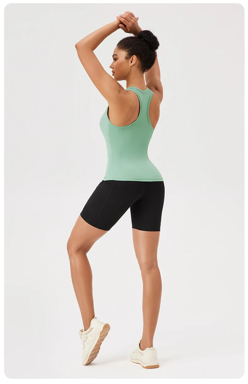 Yoga Vest Women Gym Sleeveless Sport Shirt Fitness Training Sportswear Vest  Outdoor Running Sport Tank Tops