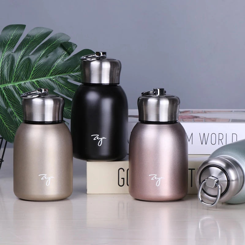 300ml Mini Coffee Thermos Portable Travel Water Bottle Insulated Thermal Bottle Hot Cold Drink Coffee Cup