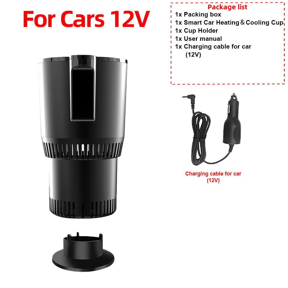 Car Hot and Cold Cup Fast Cooling Heating Cup 2 in 1 Four Seasons Universal Smart Car Cooling Cup Optional Home Adapter
