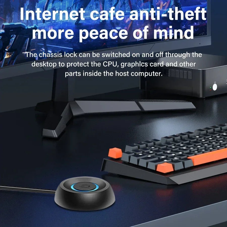 1.8M Computer Desktop Key Switch Desktop Host External Start Power On/Off Button Extension Cable Startup Switch For Home Office