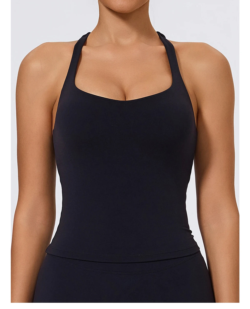 Hearuisavy Woman's Push Up Sports Vest I-Back Strap Design Gym Sportswear Breathable Quick Dry Fitness Top Running Yoga Tank Top