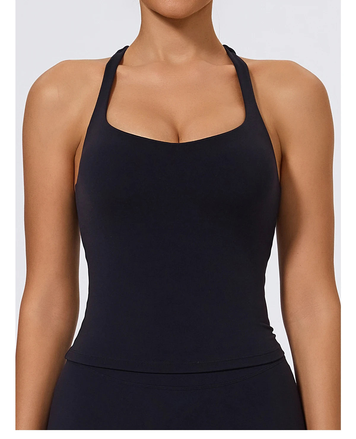 Hearuisavy Woman's Push Up Sports Vest I-Back Strap Design Gym Sportswear Breathable Quick Dry Fitness Top Running Yoga Tank Top