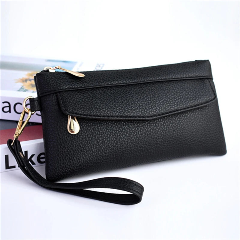 2024 Fashion Women Wallets Brand Leather Purse Long Design Pouch Handbag Coin Purse Card Holders Clutch Purse Money Clip Wallet