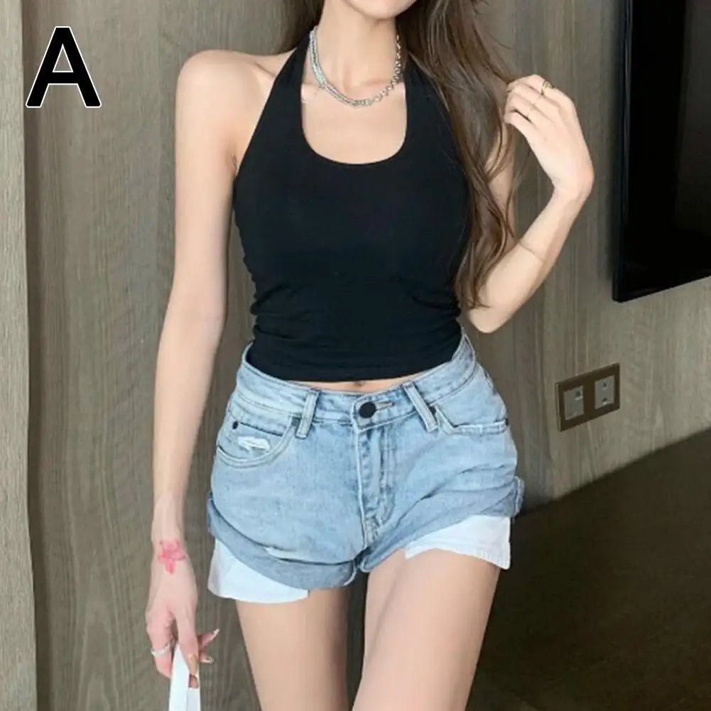 Halter Top Gym Vest Woman Backless Tank Tops Push Up Sport Bras Running Vest Workout Tops Activewear Yoga Clothing