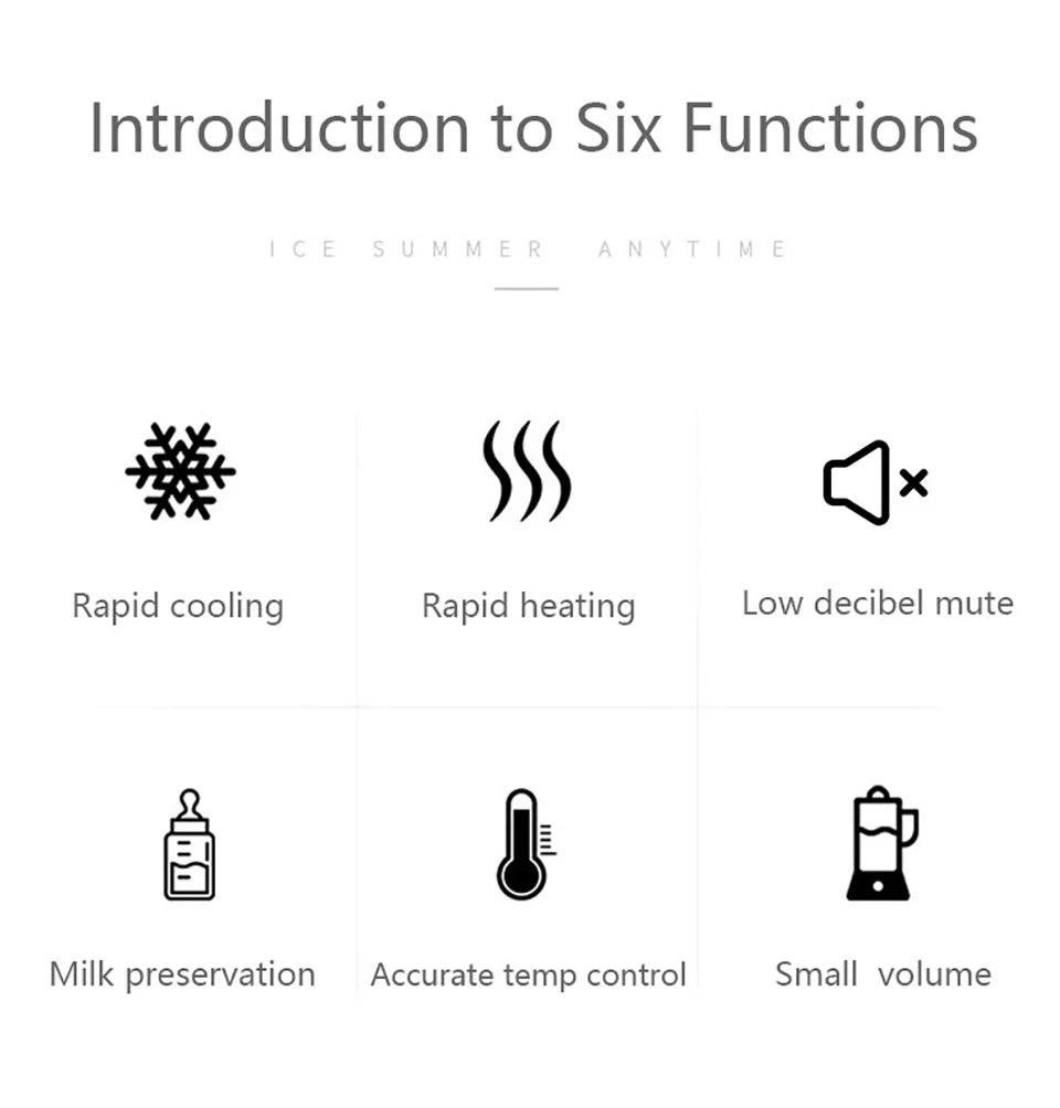 Car Hot and Cold Cup Fast Cooling Heating Cup 2 in 1 Four Seasons Universal Smart Car Cooling Cup Optional Home Adapter