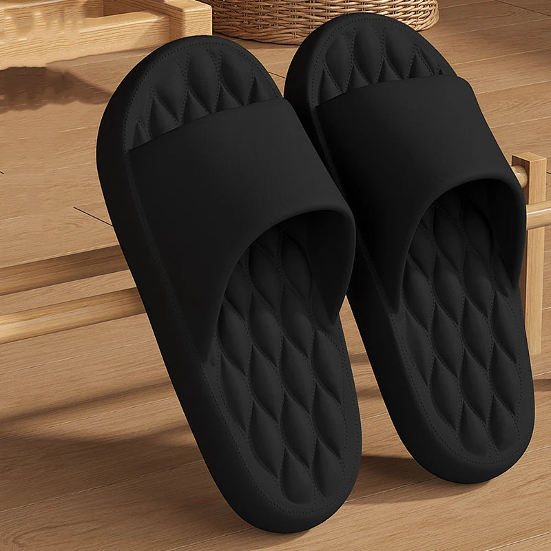 Men Trend Summer Slippers Soft Non-slip Soft Sole Cloud Sandals for Home Beach Indoor Outdoor Women Comfort Leisure Couple Shoes