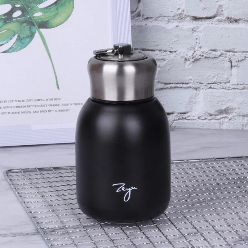 300ml Mini Coffee Thermos Portable Travel Water Bottle Insulated Thermal Bottle Hot Cold Drink Coffee Cup