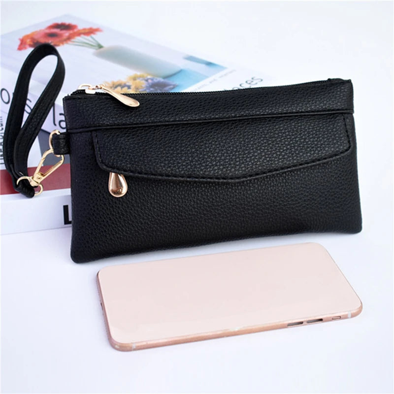 2024 Fashion Women Wallets Brand Leather Purse Long Design Pouch Handbag Coin Purse Card Holders Clutch Purse Money Clip Wallet