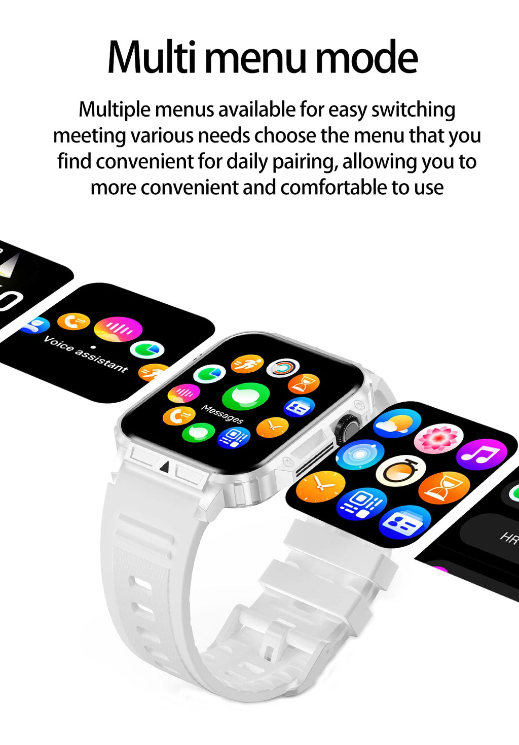 New Smartwatch 1.95 Inch Screen Health Monitoring Watches Android IOS IP68 Waterproof  Sport Fitness Smart Watch For Men Women