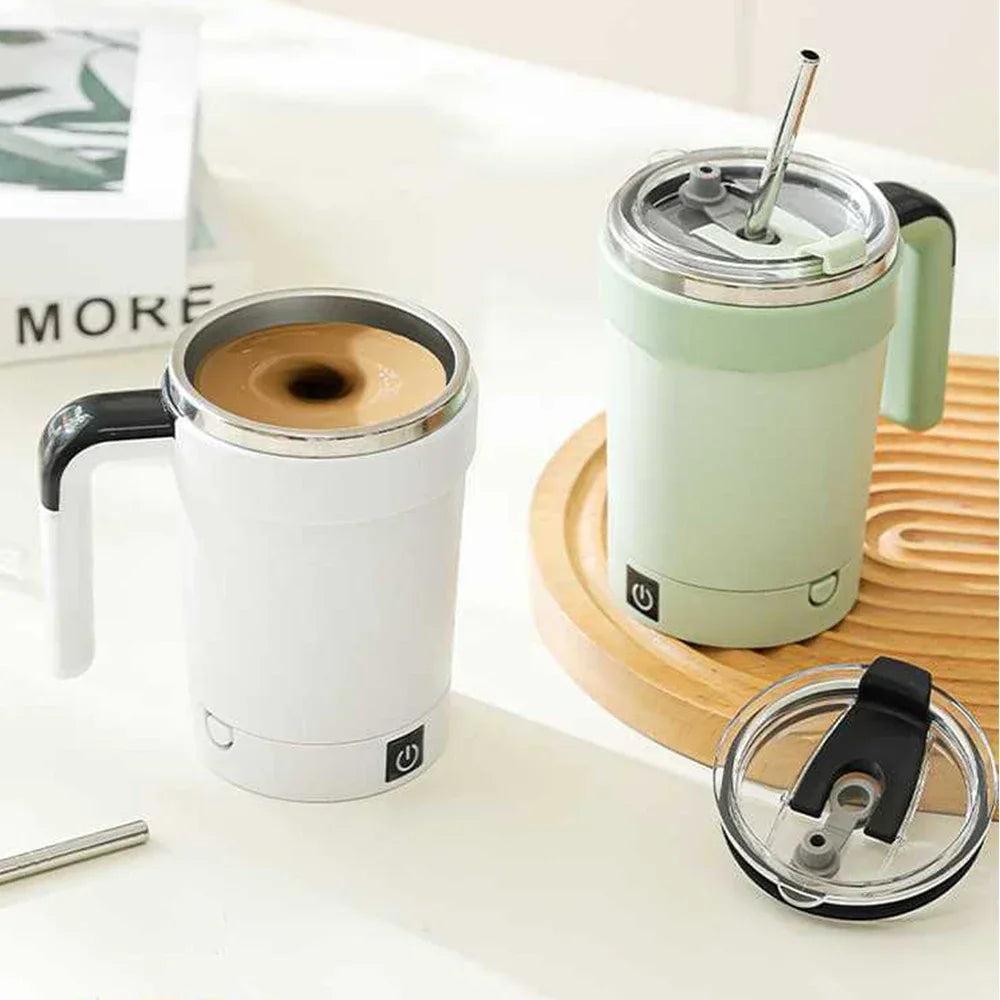 USB Automatic Detachable Mixing Coffee Cup Intelligent Temperature Measuring Rechargeable Mug Warm Coaster Magnetic Stirring Cup