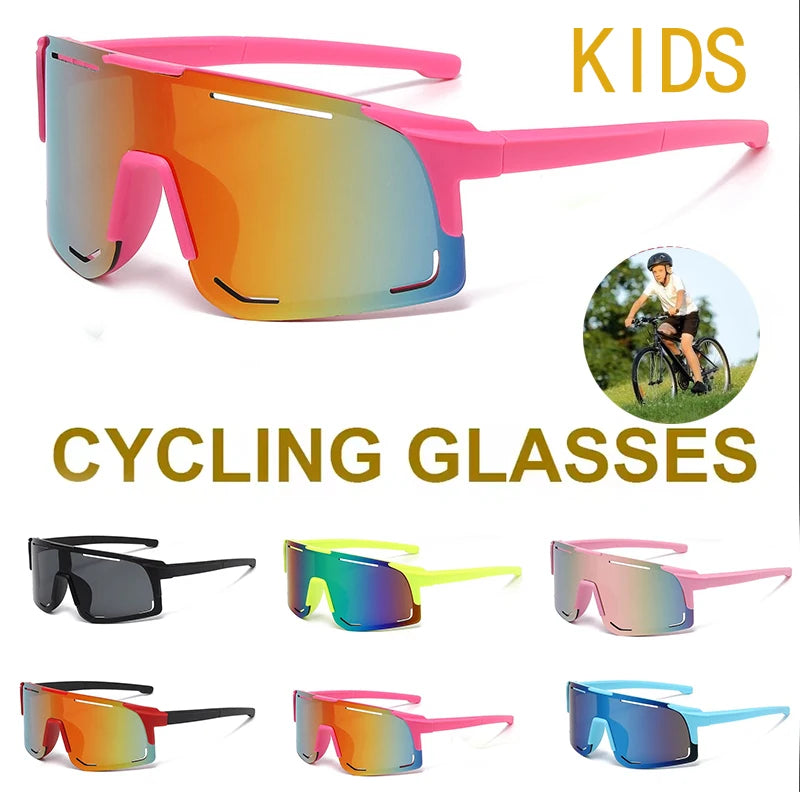 Children's Sunglasses Boy Fashion Trend Outdoor Sport Cycling Sun Glasses Girls UV Protection Colorful Lens Sports Eyewear Kids