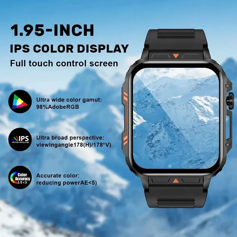 New Smartwatch 1.95 Inch Screen Health Monitoring Watches Android IOS IP68 Waterproof  Sport Fitness Smart Watch For Men Women