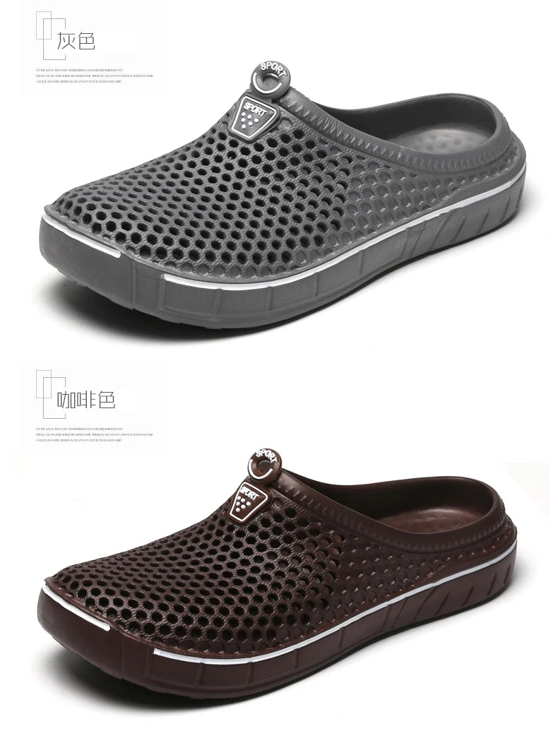 Men Sandals Summer Comfortable Outdoor Beach Shoes Men Slip on Garden Clogs Casual Water Shower Slippers Unisex Shoes