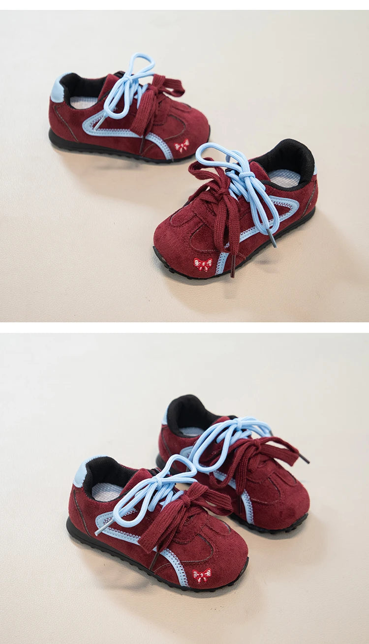 2026 Korean Fashion Spring New Children's Sports Shoes Baby Boys Comfortable Soft Flat Shoes Girls Outdoor Campus Sports Shoes