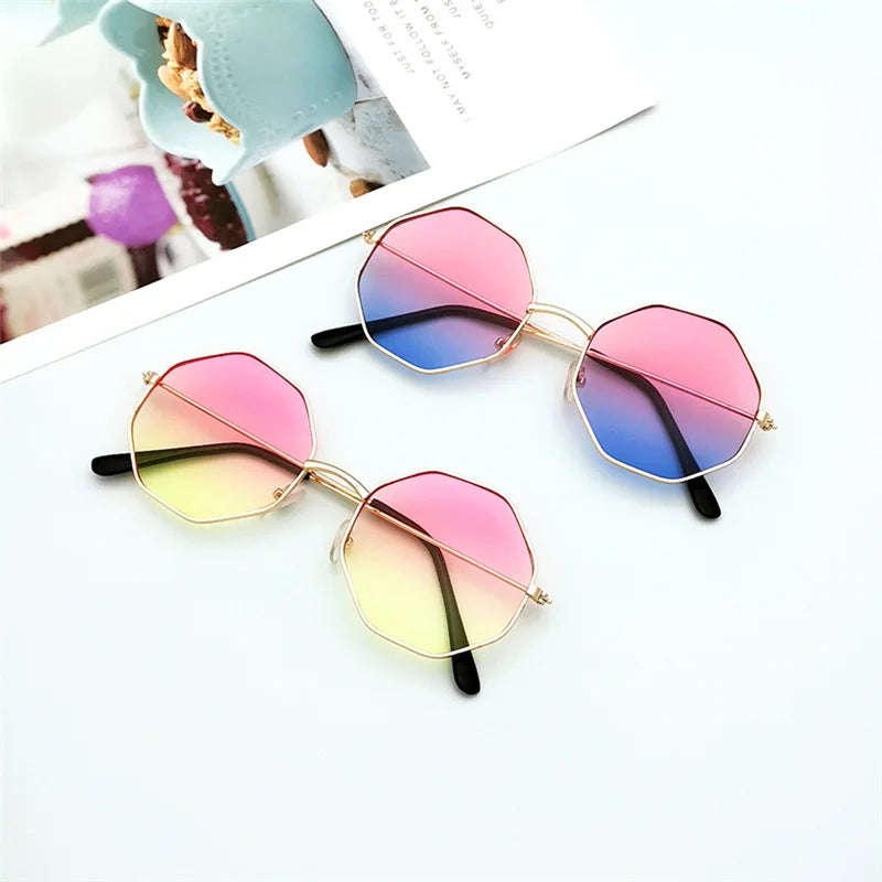 Steampunk Kids Sunglasses Boys Girls Luxury Vintage Eyewear Children Round Sun Shades Glasses Oculos Feminino Accessories