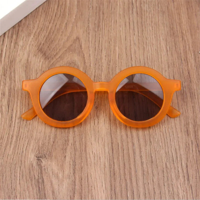 Children's Sunglasses Girl Baby Boy Cute Summer Round Frame Small Sunglasses Children's Glasses Steampunk Bee Kids Sunglasses