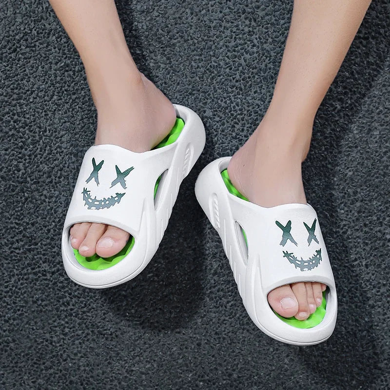 Summer Men's Massage Slippers Indoor Outdoor Sandals Beach Comfortable Soft Slides Clogs Casual Shoes Men Home Slippers