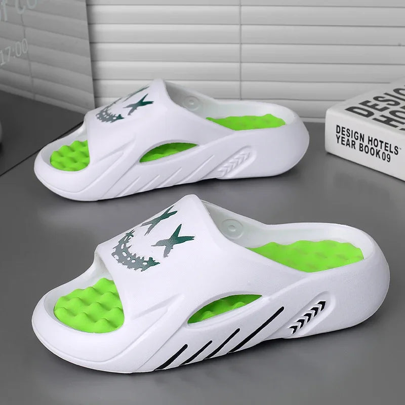 Summer Men's Massage Slippers Indoor Outdoor Sandals Beach Comfortable Soft Slides Clogs Casual Shoes Men Home Slippers