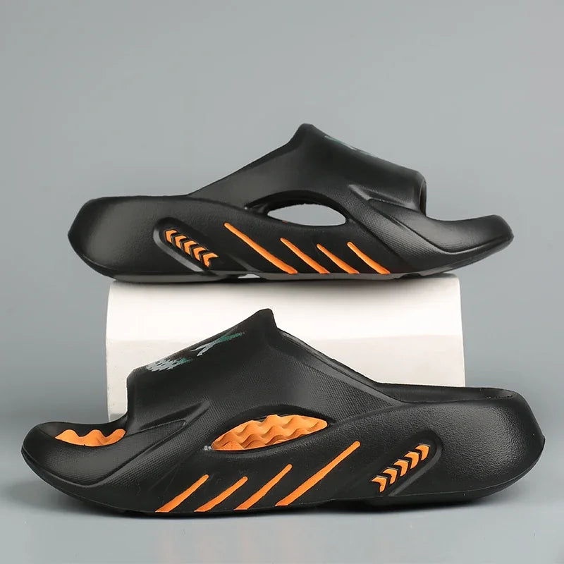 Summer Men's Massage Slippers Indoor Outdoor Sandals Beach Comfortable Soft Slides Clogs Casual Shoes Men Home Slippers
