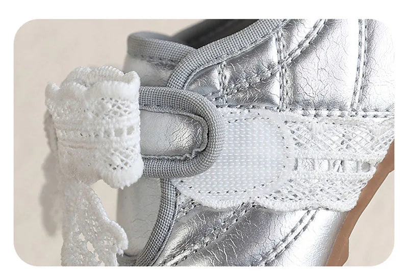 26-30 Size New Summer Kids Leather Shoes Korean Cute Lace Children Soft Soled Shoes Solid Color Thin Girls Nude Shoes