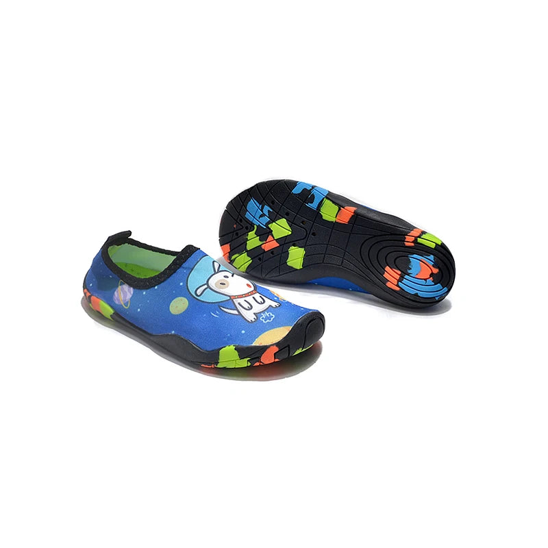 New Kids Summer Cartoon Beach Barefoot Quick-drying Water Shoes Girls Soft-soled Swim Shoes Boys Vacation Beach Shoes 22-32#