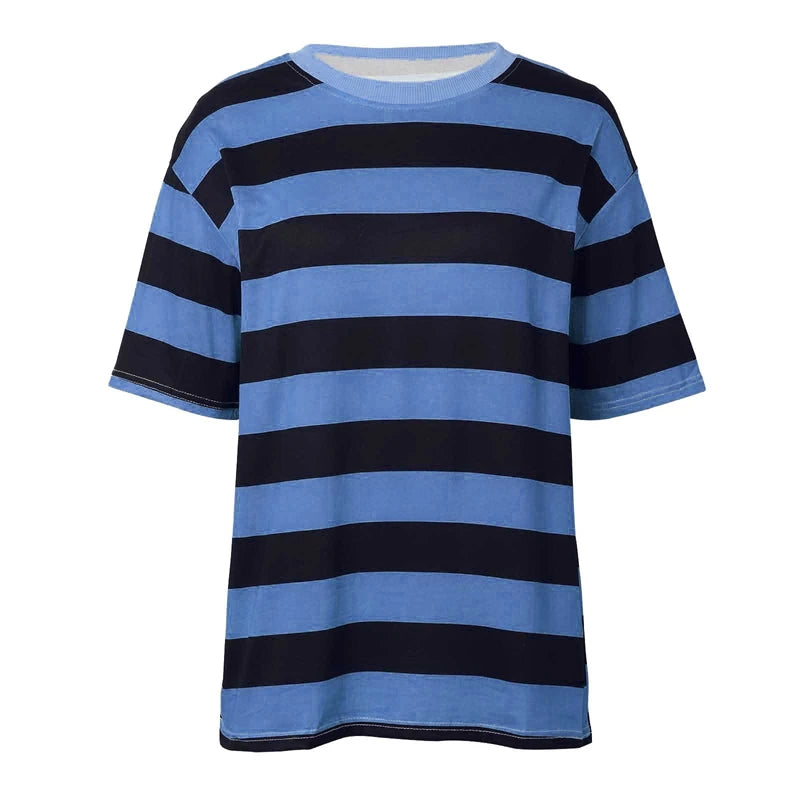 Simple Striped Graphic T Shirts For Men Summer Casual Daily Wear 3D Printed T-shirts Loose Breathable Crew Neck Unisex Tees Tops