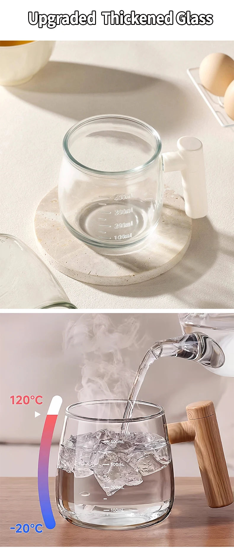 OANKR Automatic Stirring Coffee Cup Rechargeable Electric Stirring Mugs 400ml Mixing Glass Egg Cup Barista Coffee Accessories
