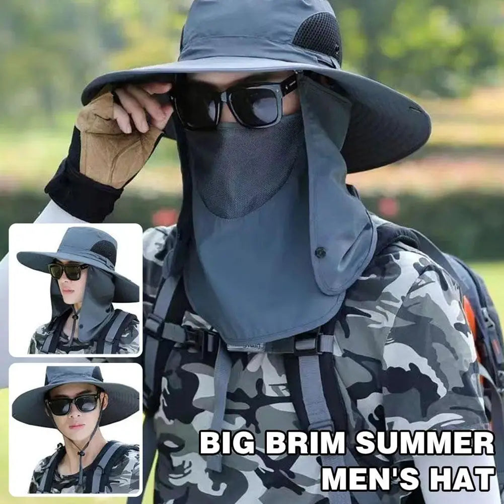 Fishing Caps Summer Sun Hat For Men UV Protection Outdoor Jungle Hat Sunshade Neck Face Cover Fishmen Caps Breathable Detachable