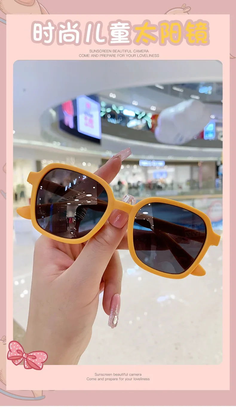 New Kids Sunglasses Square Children Sunglasses Boy Girl Stylish Goggles Baby Student Eyeglasses Party Eyewear UV400 Gafas De Sol