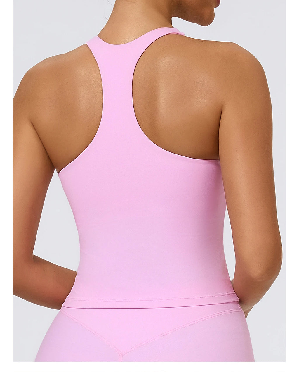 Hearuisavy Woman's Push Up Sports Vest I-Back Strap Design Gym Sportswear Breathable Quick Dry Fitness Top Running Yoga Tank Top