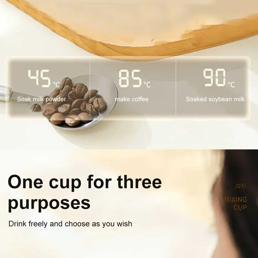 USB Automatic Detachable Mixing Coffee Cup Intelligent Temperature Measuring Rechargeable Mug Warm Coaster Magnetic Stirring Cup