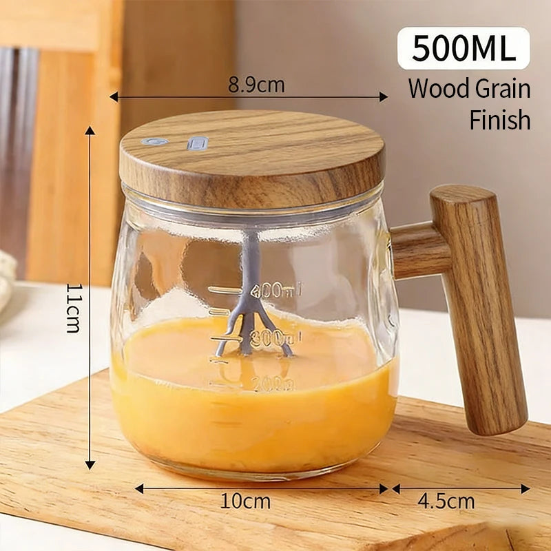 OANKR Automatic Stirring Coffee Cup Rechargeable Electric Stirring Mugs 400ml Mixing Glass Egg Cup Barista Coffee Accessories