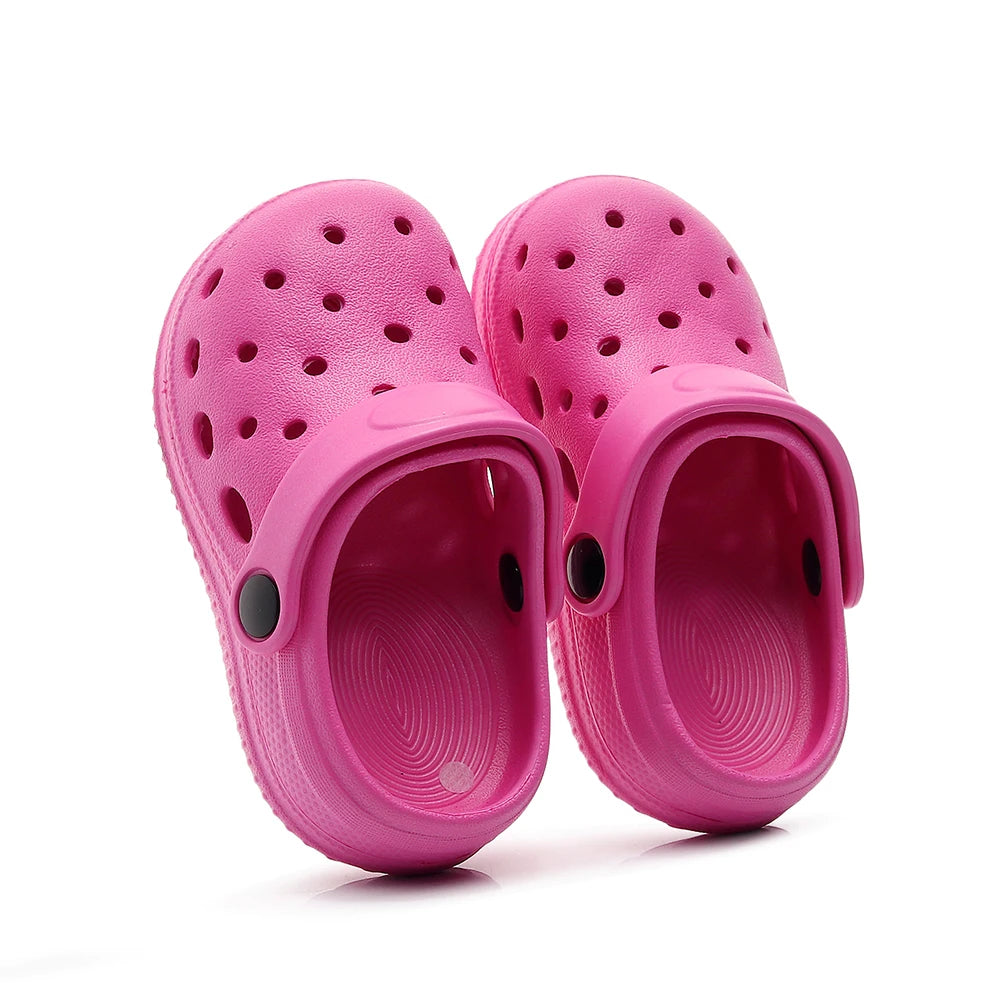 Kids Sandals Hole Shoes Children's Garden Shoes Slippers Soft Non-Slips Simple DIY Design Hole Baby Shoes Sandy Beach Boys Girls